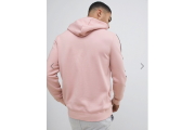 River Island hoodie with sleeve taping in light pink